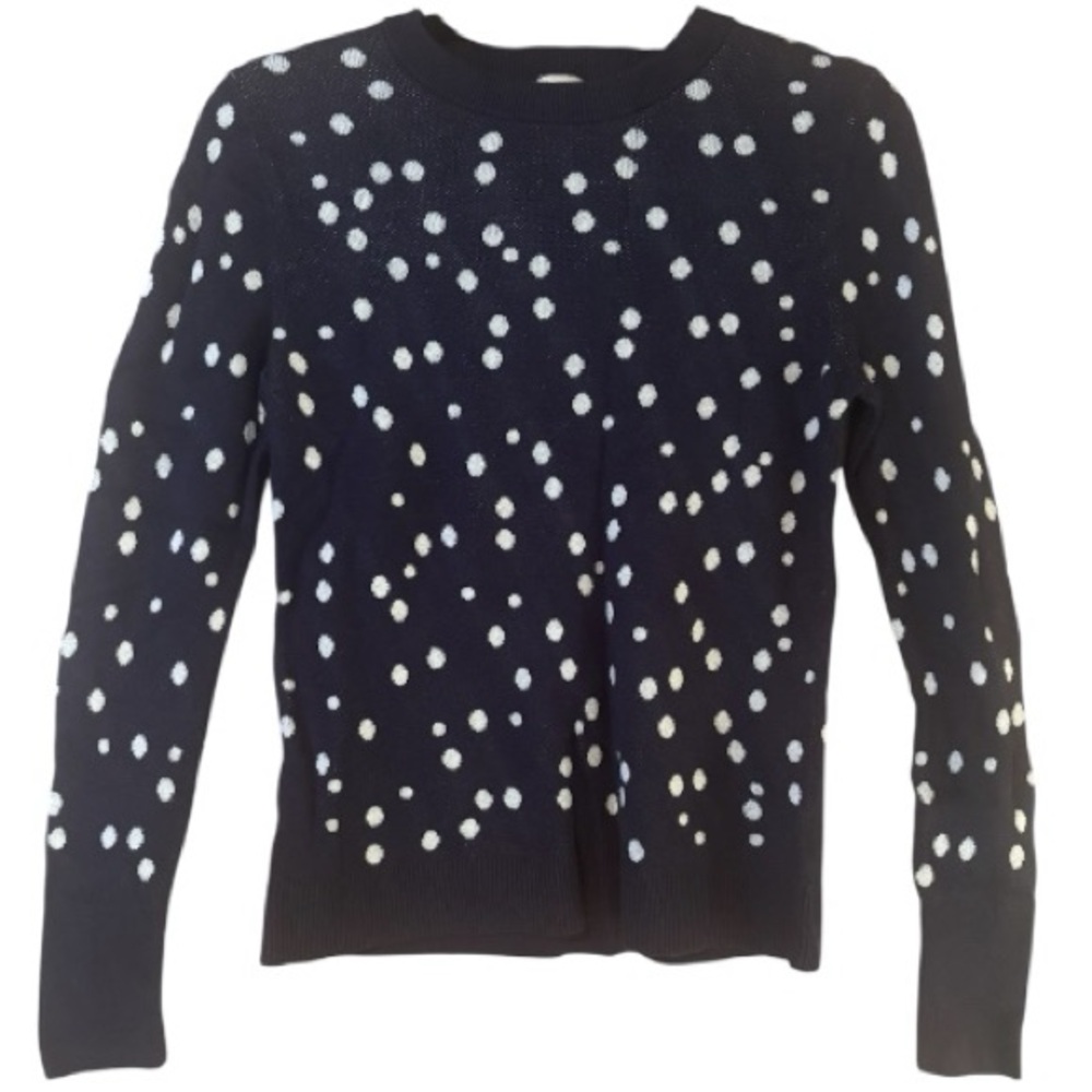 a new day Black and White Polka Dot Sweater